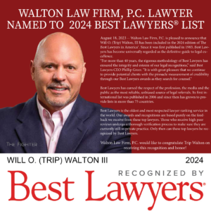 Best Lawyers 2024 Announcement Personal Injury Lawyer Alabama Trip Walton